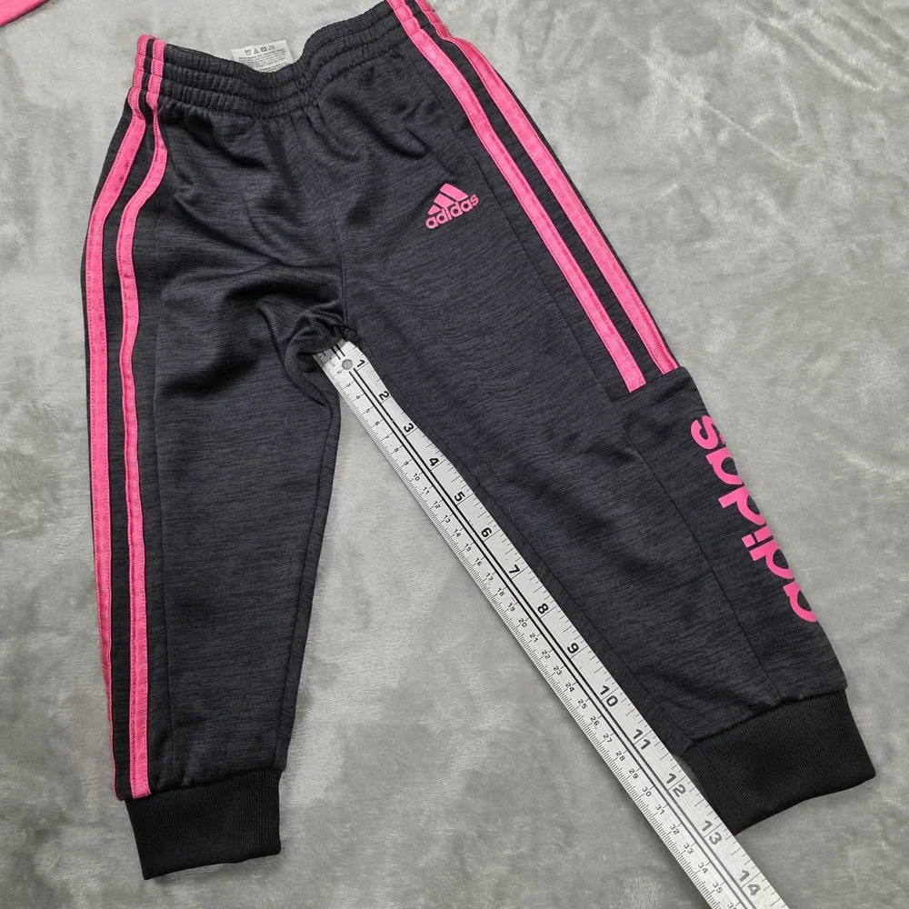 Adidas Toddler Girls 2PC Tracksuit Hoodie Jogger Set 3T Pink‎